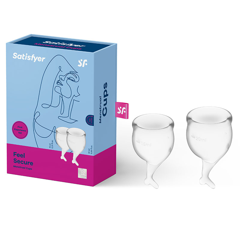 Satisfyer Feel Secure Menstrual Cups Set of 2 - Clear
